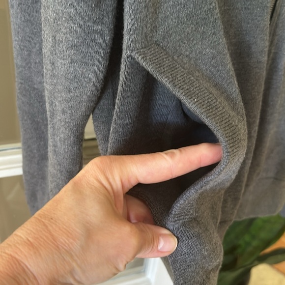 Theory grey zipper cardigan - Picture 3 of 7